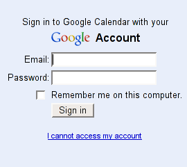 login screenshot